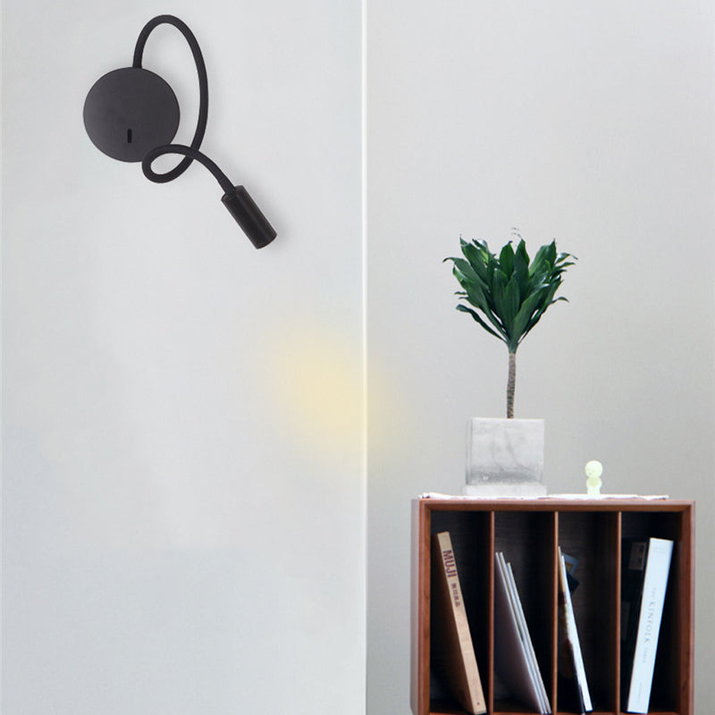 Nordic Round Retractable Bent Iron LED Wall Sconce Lamp