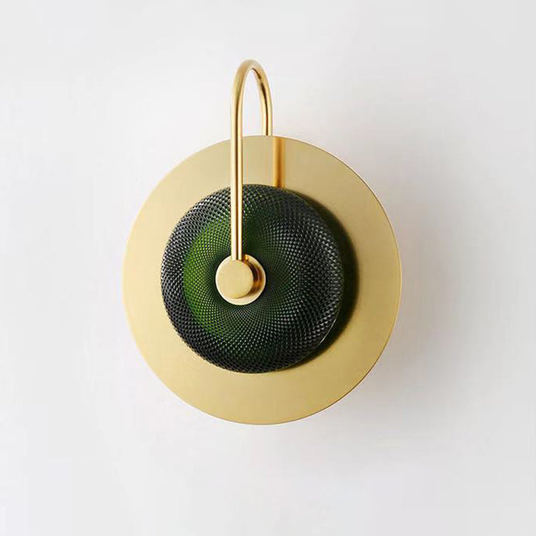 Contemporary Nordic Round Iron Glass LED Wall Sconce Lamp