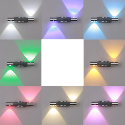 Acrylic Aluminum Cylinder Rotating LED Wall Sconce Lamp