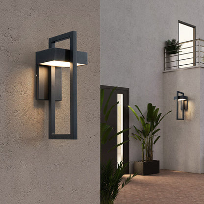Minimalist Rectangular Stainless Steel LED Wall Sconce Lamp