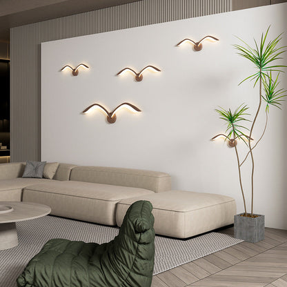 Minimalist Iron Acrylic Gull Arch LED Wall Sconce Lamp