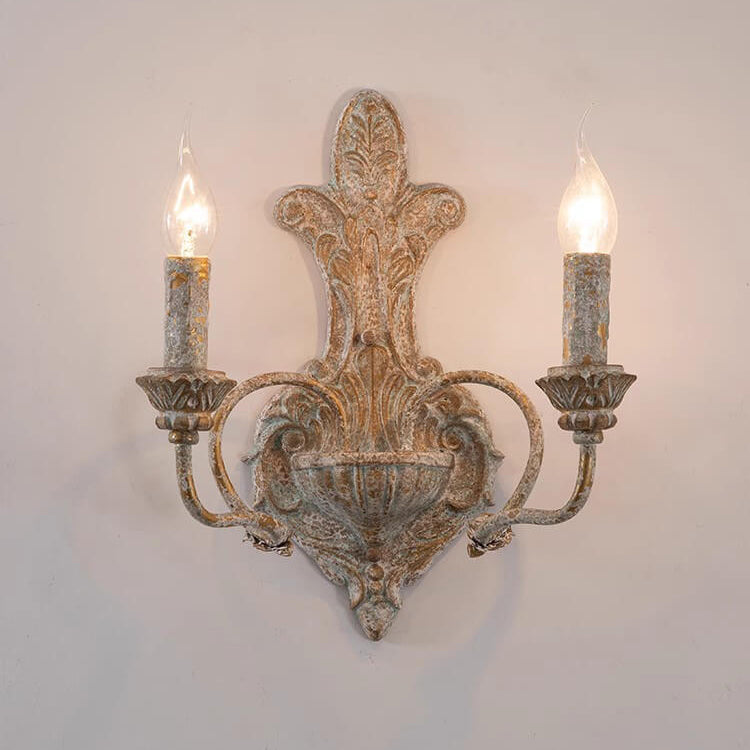 French Double Head Candelabra 2-Light Wall Sconce Lamp