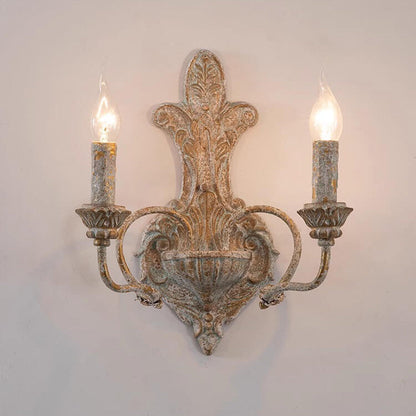 French Double Head Candelabra 2-Light Wall Sconce Lamp