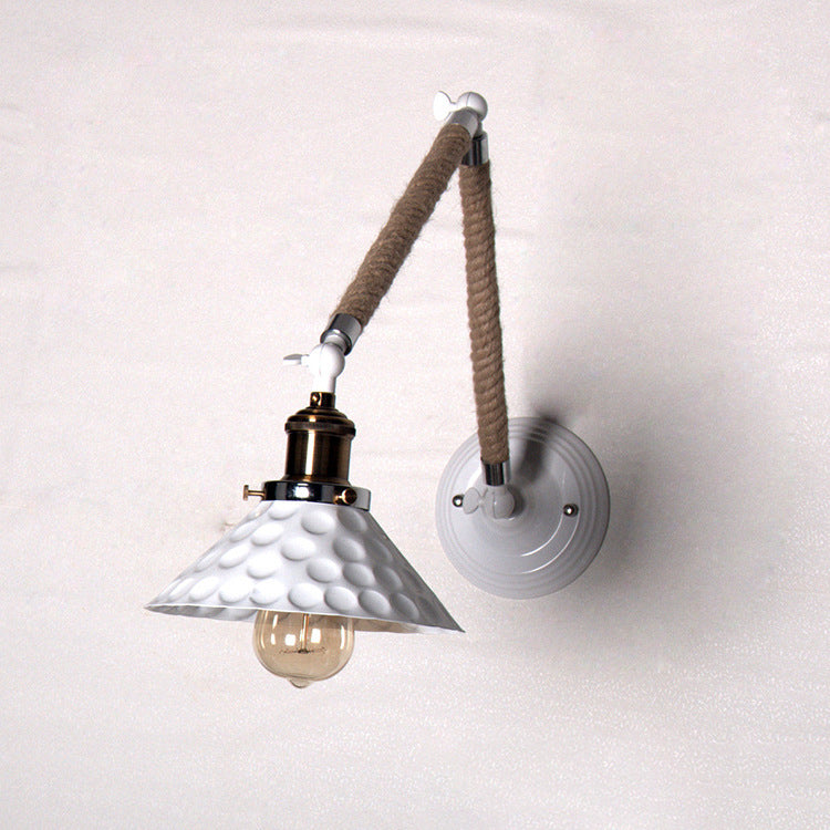 Industrial White Barn Foldable 1-Light Wall Sconce Lamp