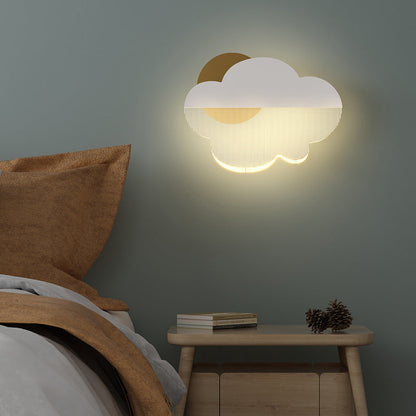 Modern Art Deco Iron Acrylic Cloud LED Wall Sconce Lamp