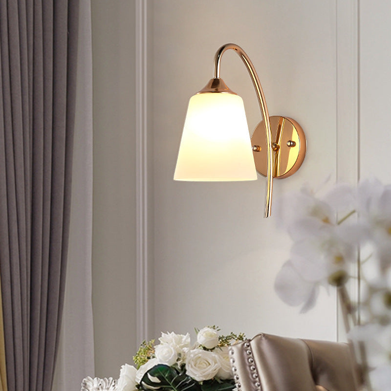 Contemporary Nordic Pod Iron Glass 1-Light Wall Sconce Lamp