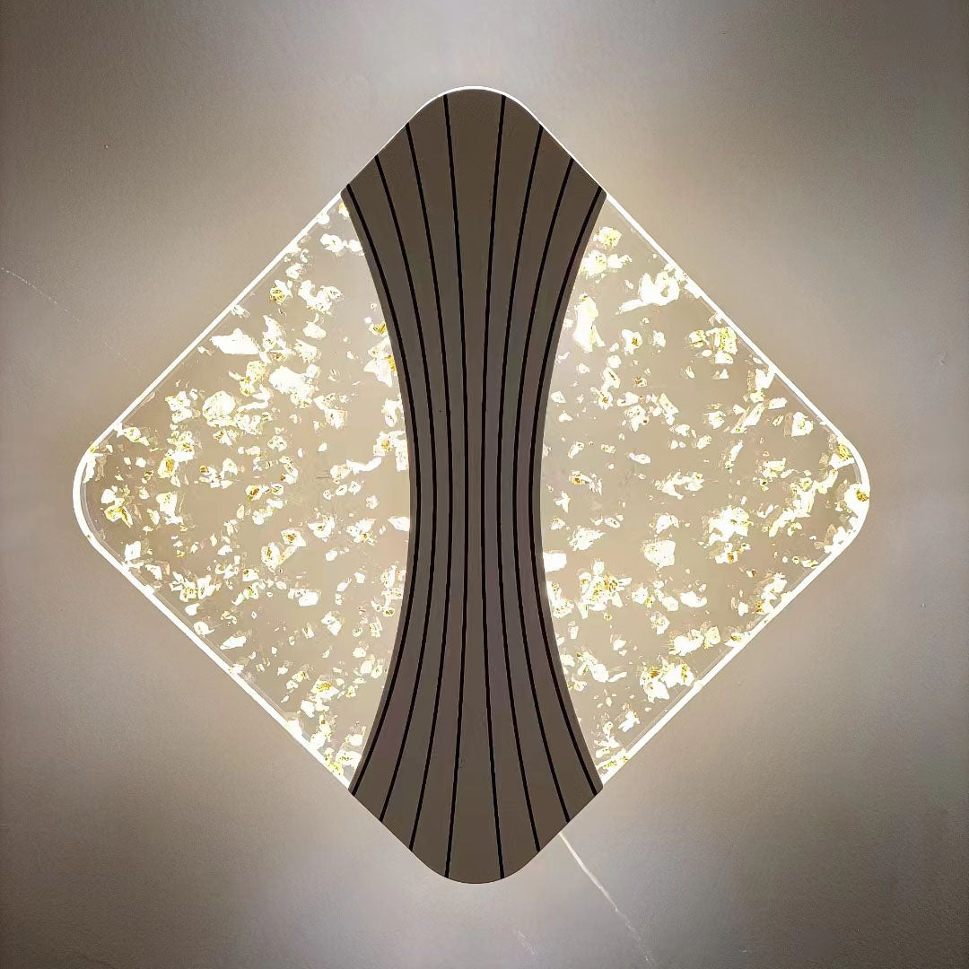Round Diamond Hardware Acrylic LED Wall Sconce Lamp