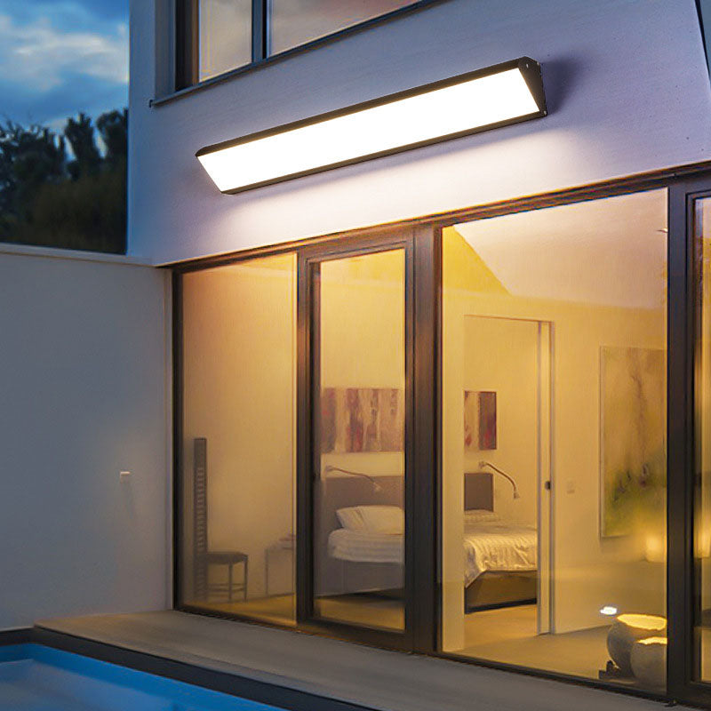 Rectangular Aluminum PC Waterproof LED Wall Sconce Lamp