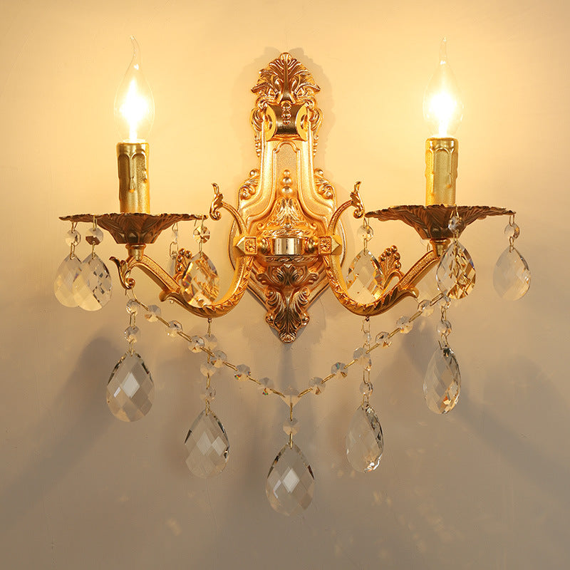 French Gold Zinc Carved Sconce 1/2 Light Wall Sconce Lamp