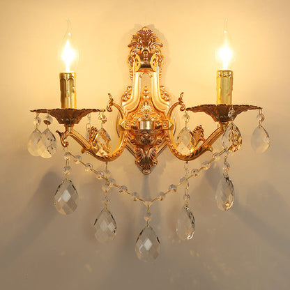 French Gold Zinc Carved Sconce 1/2 Light Wall Sconce Lamp