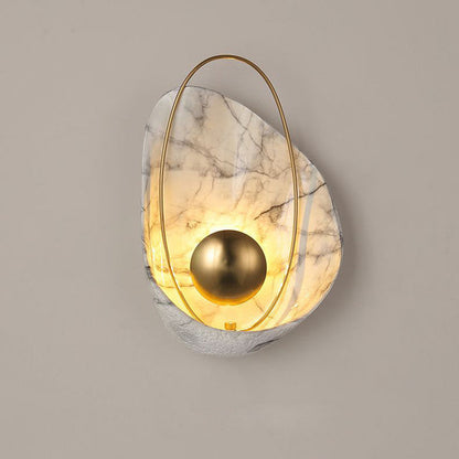 Scandinavian Shell Resin Metal LED Wall Sconce Lamp