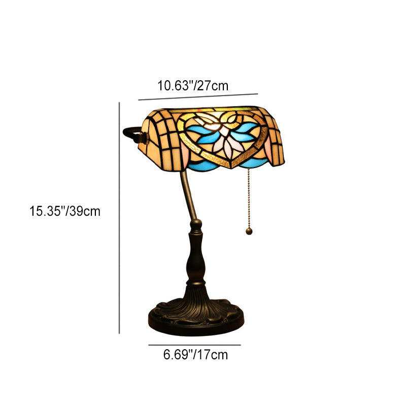 Tiffany Zinc Alloy Stained Glass 1-Light Table Lamp