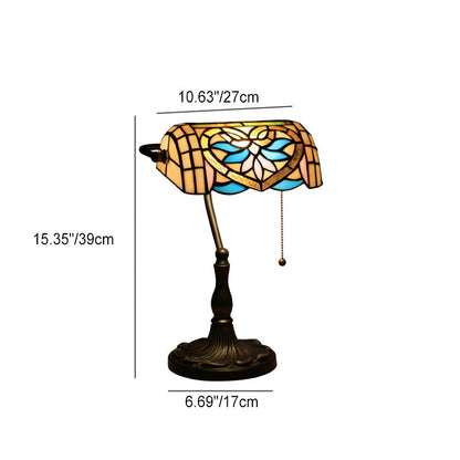 Tiffany Zinc Alloy Stained Glass 1-Light Table Lamp