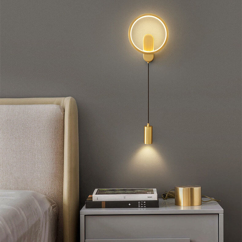 Industrial All Copper Nordic Round LED Wall Sconce Lamp