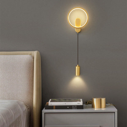 Industrial All Copper Nordic Round LED Wall Sconce Lamp