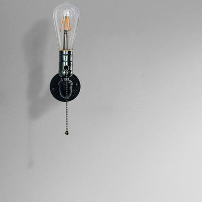 Industrial Iron Aluminum Plumbing 1-Light Wall Sconce Lamp