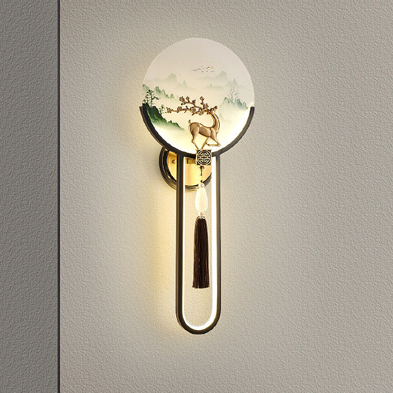 Transitional All Copper Glass Silicone LED Wall Sconce Lamp
