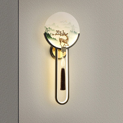 Transitional All Copper Glass Silicone LED Wall Sconce Lamp