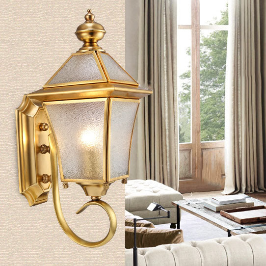 Quadrilateral Waterproof 1-Light Outdoor Wall Sconce Lamp