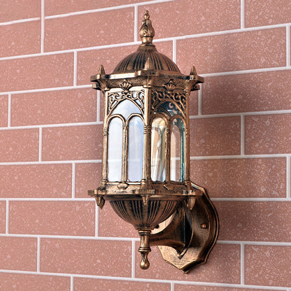 Waterproof Cylinder Aluminum Glass 1-Light Wall Sconce Lamp