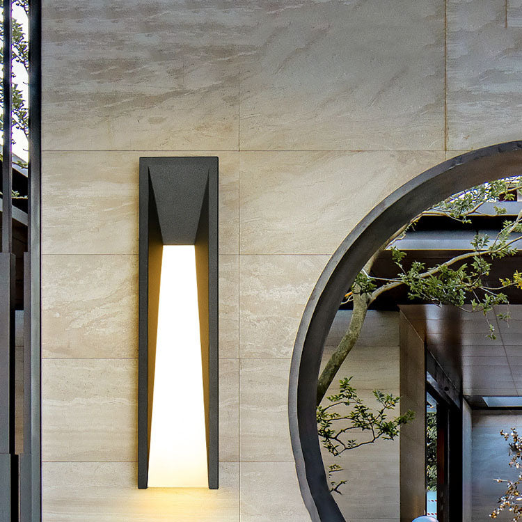 Waterproof Steel Cuboid Acrylic Shade LED Wall Sconce Lamp