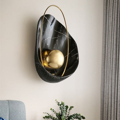 Scandinavian Shell Resin Metal LED Wall Sconce Lamp