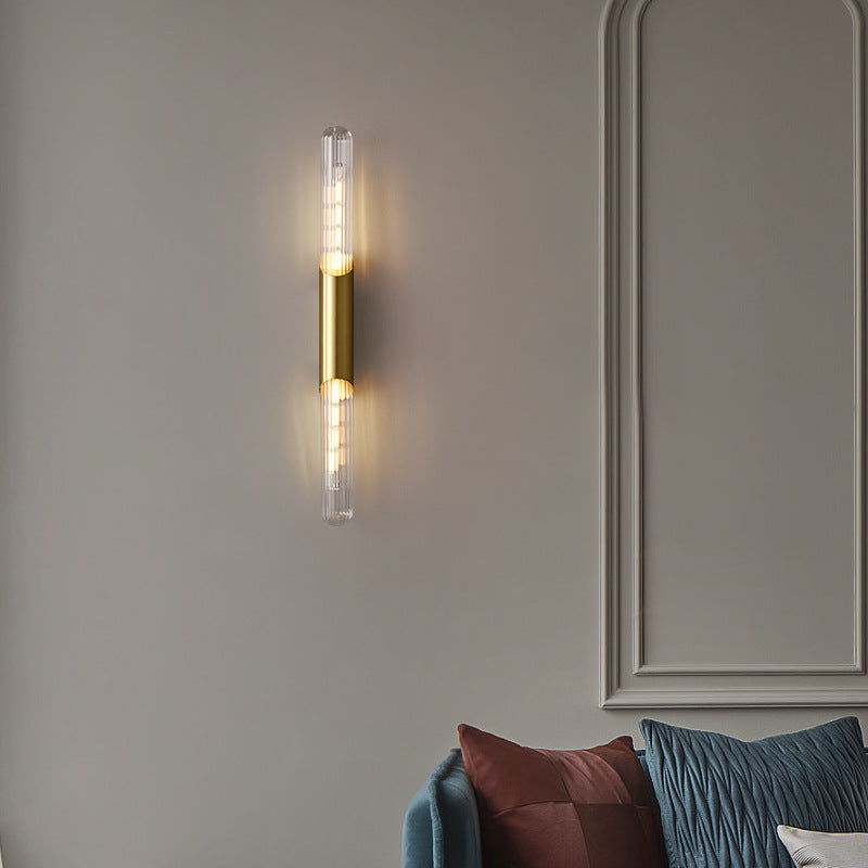 Modern Minimalist Cooper Glass 1-Light Wall Sconce Lamp
