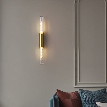 Modern Minimalist Cooper Glass 1-Light Wall Sconce Lamp