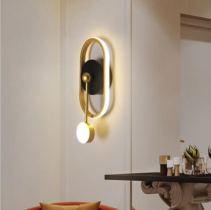 Oval Round Square Iron Aluminum LED Wall Sconce Lamp