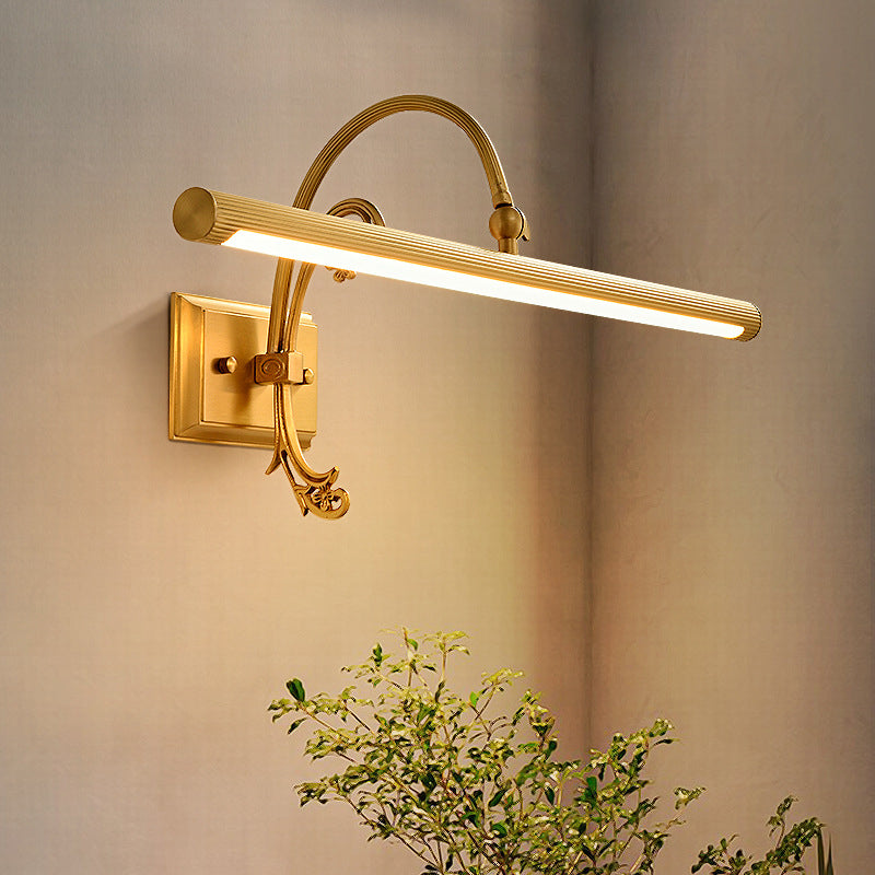 Modern Mid-Century Linear All Copper LED Wall Sconce Lamp