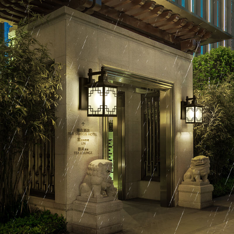 Chinese Sheet Zinc Alloy 1-Light Wall Sconce Lamp