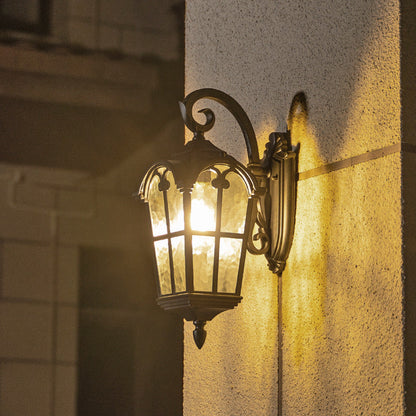 Quadrilateral Shape Aluminum Glass 1-Light Wall Sconce Lamp