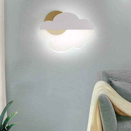 Simplicity Iron Acrylic Cloud Shade LED Wall Sconce Lamp