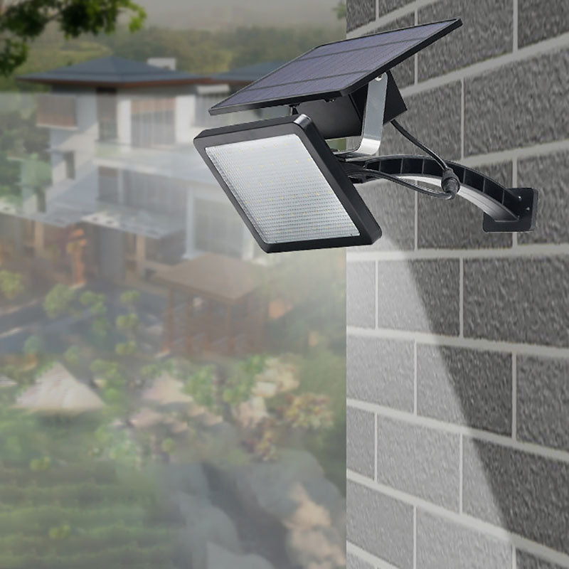 Modern Minimalist Solar Square Plastic LED Wall Sconce Lamp
