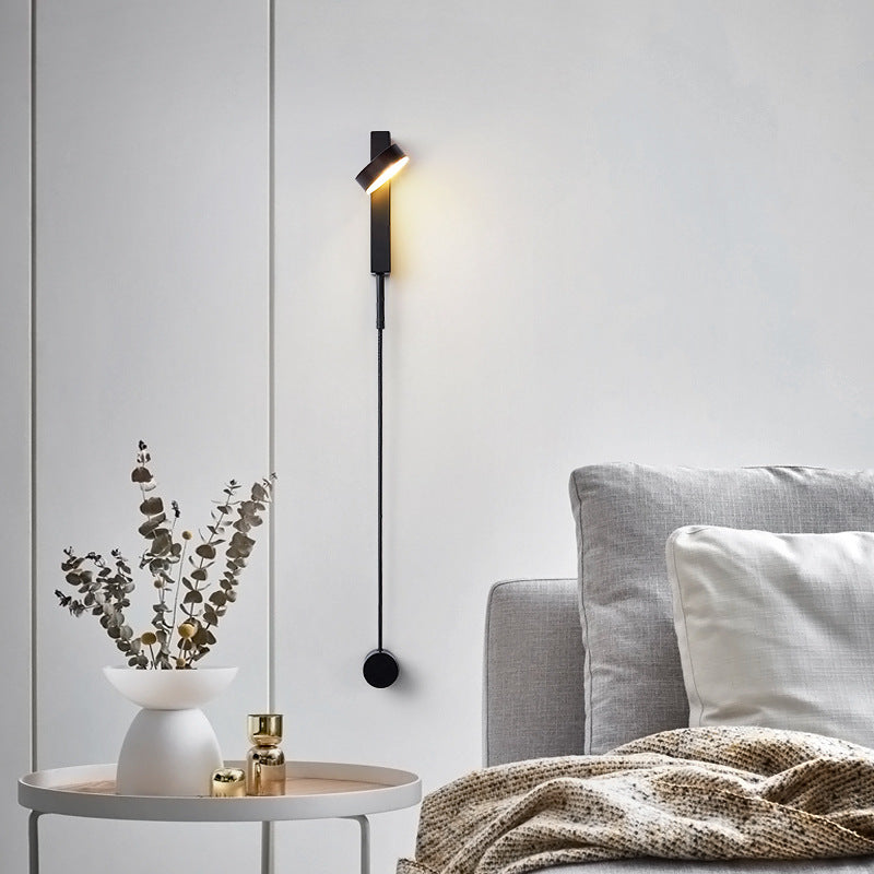 Minimalist Long Aluminum Iron Acrylic LED Wall Sconce Lamp
