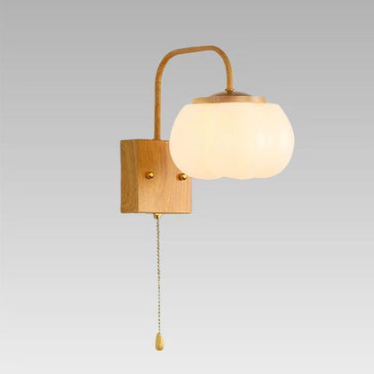 French Cream Style Raw Kapok 1-Light Wall Sconce Lamp