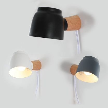 Solid Color Rotatable Iron 1-Light Wall Sconce Lamp