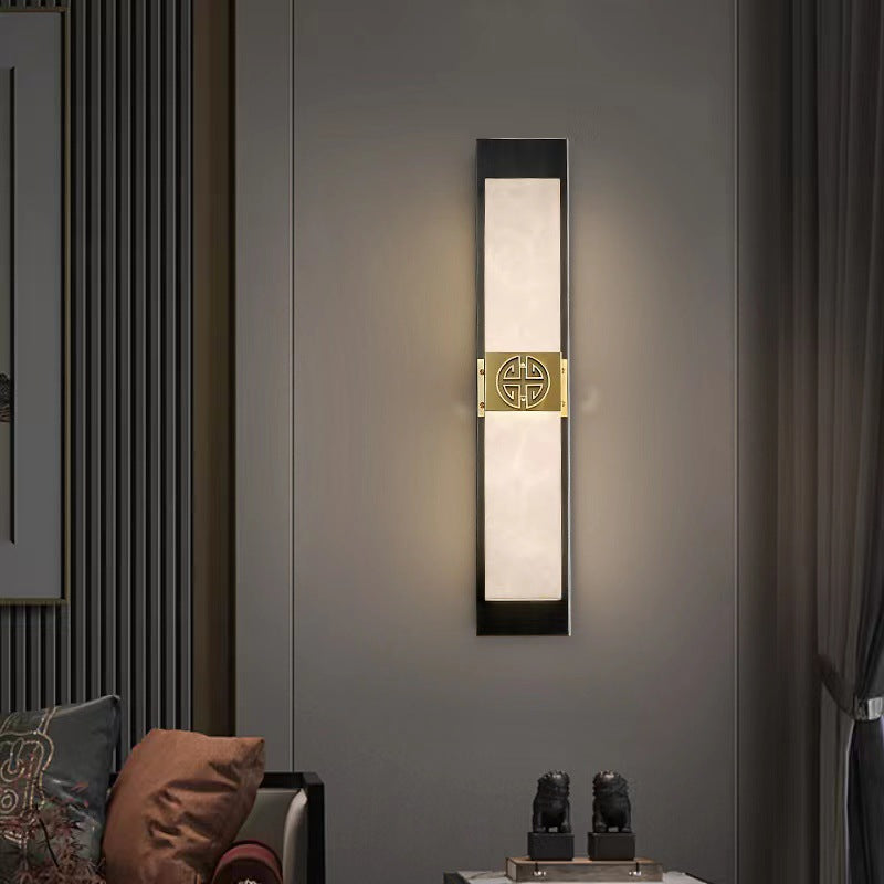 Chinese Strip Chinese Knot Cymbidium LED Wall Sconce Lamp