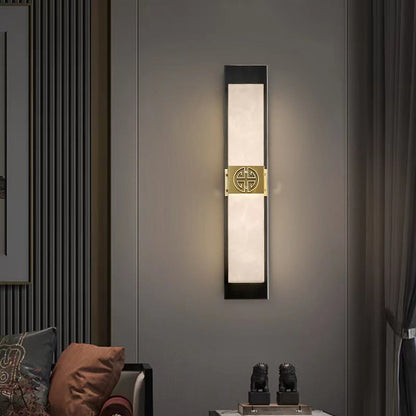 Chinese Strip Chinese Knot Cymbidium LED Wall Sconce Lamp