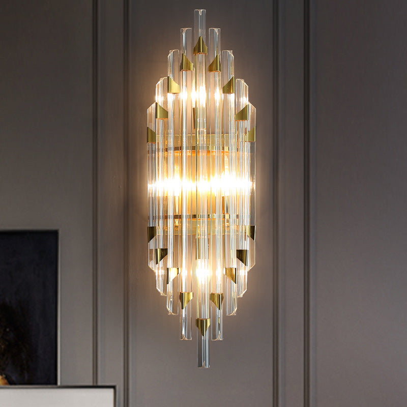 Luxury Stripe Hardware Crystal 2/4 Light Wall Sconce Lamp