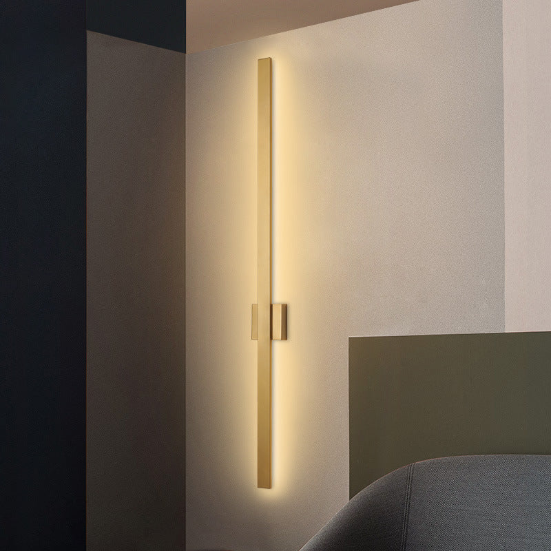 Minimalist Long Strip Iron Acrylic LED Wall Sconce Lamp