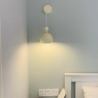 Scandinavian Gourd Iron Glass 1-Light Wall Sconce Lamp