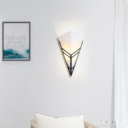 Iron Acrylic Inverted Triangle 1-Light Wall Sconce Lamp