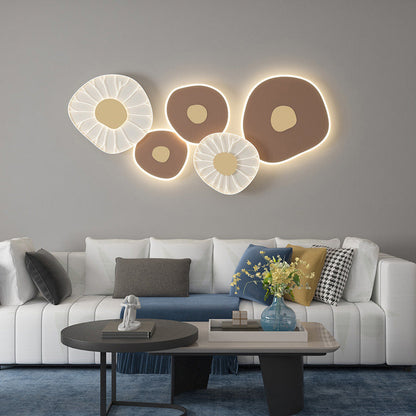 Luxury Lotus Leaf Design Iron Acrylic LED Wall Sconce Lamp