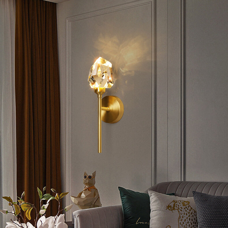 Full Crystal Scepter Design 1/2-Light LED Wall Sconce Lamp