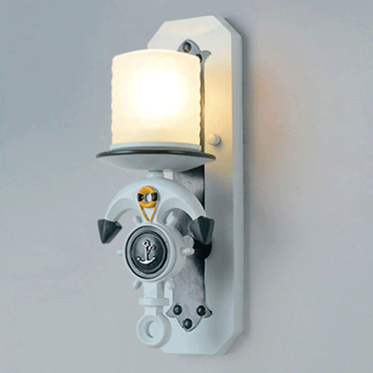Mediterranean Iron Ship Anchor 1/2-Light Wall Sconce Lamp