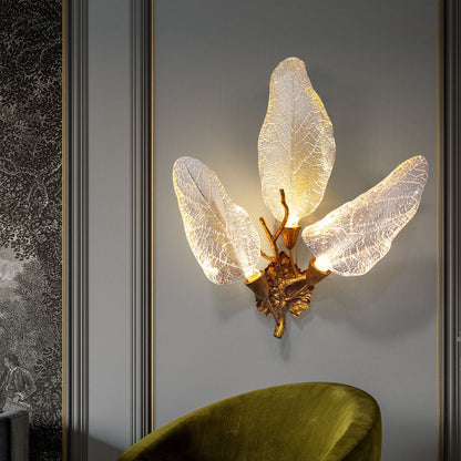 Light Luxury All-Copper Resin 2/3-Light Wall Sconce Lamp