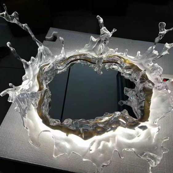 Stainless Acrylic Water Splash Decor LED Wall Sconce Lamp