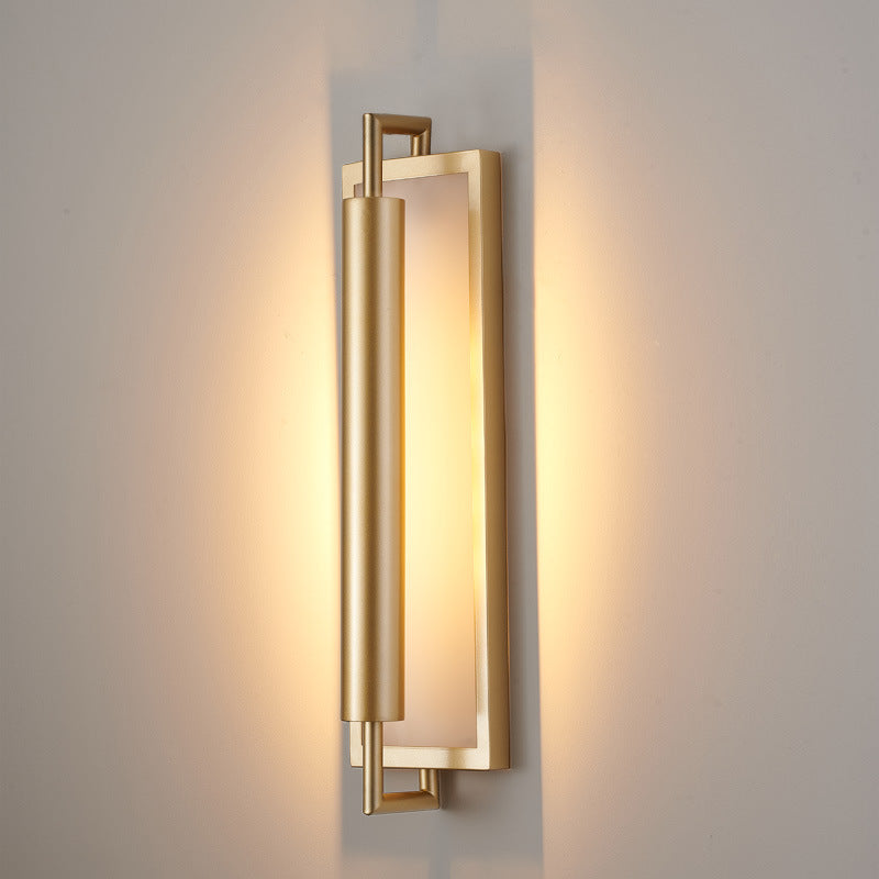 Rectangular Iron Acrylic 1-Light Wall Sconce Lamp