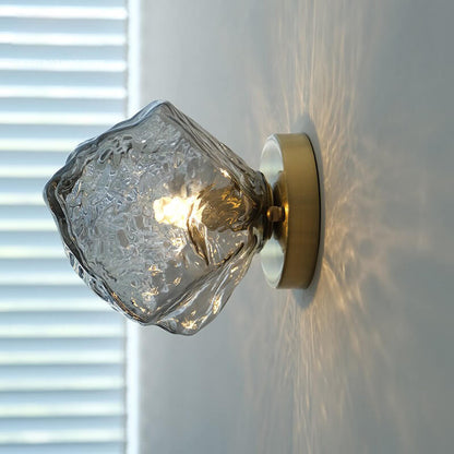 Scandinavian Shape Hardware Glass 1-LIight Wall Sconce Lamp